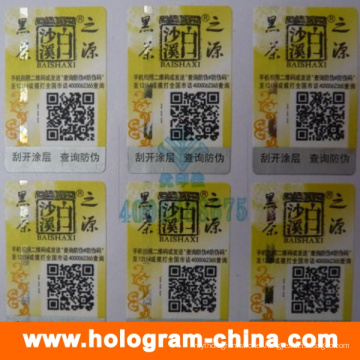 Custom 3D Hologram Laser Label with Qr Code